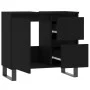 Badezimmerschrank aus schwarzem Sperrholz, 65 x 33 x 60 cm von vidaXL, Badezimmerwaschtische - Ref: Foro24-831613, Preis: 85,...