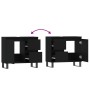 Armario de baño madera contrachapada negro 65x33x60 cm de vidaXL, Tocadores de baño - Ref: Foro24-831613, Precio: 87,16 €, De...
