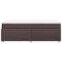 Cama box spring con colchón tela marrón oscuro 100x200 cm