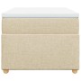 Cama box spring con colchón tela color crema 100x200 cm en Camas y somieres | Comprar online en Foro24