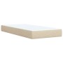Cama box spring con colchón tela color crema 100x200 cm en Camas y somieres | Comprar online en Foro24