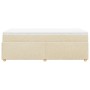 Cama box spring con colchón tela color crema 100x200 cm en Camas y somieres | Comprar online en Foro24