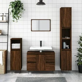 Badmöbel Holzwerkstoff Eiche braun 80x33x60 cm von vidaXL, Badezimmerwaschtische - Ref: Foro24-831659, Preis: 73,93 €, Rabatt: %