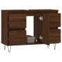 Mueble de baño madera de ingeniería roble marrón 80x33x60 cm de vidaXL, Tocadores de baño - Ref: Foro24-831659, Precio: 74,83...