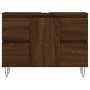 Mueble de baño madera de ingeniería roble marrón 80x33x60 cm de vidaXL, Tocadores de baño - Ref: Foro24-831659, Precio: 74,83...