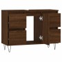 Badmöbel Holzwerkstoff Eiche braun 80x33x60 cm von vidaXL, Badezimmerwaschtische - Ref: Foro24-831659, Preis: 74,83 €, Rabatt: %