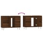 Mueble de baño madera de ingeniería roble marrón 80x33x60 cm de vidaXL, Tocadores de baño - Ref: Foro24-831659, Precio: 74,83...