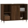 Mueble de baño madera de ingeniería roble marrón 80x33x60 cm de vidaXL, Tocadores de baño - Ref: Foro24-831627, Precio: 59,94...