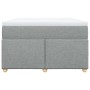Cama box spring con colchón tela gris claro 120x190 cm