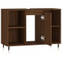 Mueble de baño madera de ingeniería roble marrón 80x33x60 cm de vidaXL, Tocadores de baño - Ref: Foro24-831627, Precio: 60,42 €