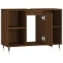 Mueble de baño madera de ingeniería roble marrón 80x33x60 cm de vidaXL, Tocadores de baño - Ref: Foro24-831627, Precio: 59,94...