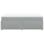 Cama box spring con colchón tela gris claro 120x190 cm