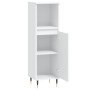 Weißer Badezimmerschrank aus Holzwerkstoff, 30 x 30 x 100 cm von vidaXL, Badezimmerwaschtische - Ref: Foro24-831548, Preis: 4...