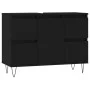 Black engineered wood bathroom cabinet 80x33x60 cm by vidaXL, bathroom vanities - Ref: Foro24-831653, Price: 76,88 €, Discoun...