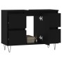 Mueble de baño madera de ingeniería negro 80x33x60 cm de vidaXL, Tocadores de baño - Ref: Foro24-831653, Precio: 77,86 €