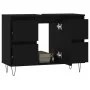 Schwarzer Badezimmerschrank aus Holzwerkstoff, 80 x 33 x 60 cm von vidaXL, Badezimmerwaschtische - Ref: Foro24-831653, Preis:...