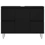 Black engineered wood bathroom cabinet 80x33x60 cm by vidaXL, bathroom vanities - Ref: Foro24-831653, Price: 76,88 €, Discoun...