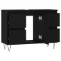 Black engineered wood bathroom cabinet 80x33x60 cm by vidaXL, bathroom vanities - Ref: Foro24-831653, Price: 76,88 €, Discoun...