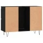 Black engineered wood bathroom cabinet 80x33x60 cm by vidaXL, bathroom vanities - Ref: Foro24-831653, Price: 76,88 €, Discoun...