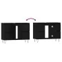 Black engineered wood bathroom cabinet 80x33x60 cm by vidaXL, bathroom vanities - Ref: Foro24-831653, Price: 76,88 €, Discoun...