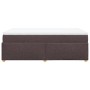 Cama box spring con colchón tela marrón oscuro 120x190 cm