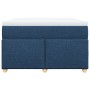 Cama box spring con colchón tela azul 120x190 cm