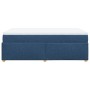 Cama box spring con colchón tela azul 120x190 cm