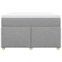 Cama box spring con colchón tela gris claro 120x200 cm