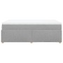 Cama box spring con colchón tela gris claro 120x200 cm
