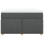 Cama box spring con colchón tela gris oscuro 120x200 cm