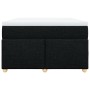 Cama box spring con colchón tela negro 120x200 cm