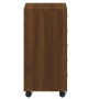 Oak brown plywood chest of drawers with wheels by vidaXL, Lockers and storage cabinets - Ref: Foro24-342676, Price: 99,24 €, ...