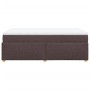 Cama box spring con colchón tela marrón oscuro 120x200 cm