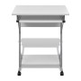 Escritorio compacto de ordenador con bandeja de teclado blanco de vidaXL, Escritorios - Ref: Foro24-20053, Precio: 60,08 €, D...