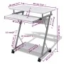 Kompakter Computertisch mit weißer Tastaturablage von vidaXL, Schreibtische - Ref: Foro24-20053, Preis: 73,77 €, Rabatt: %