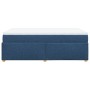 Cama box spring con colchón tela azul 120x200 cm