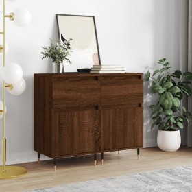 Sideboards 2 Stk. Eichenbraunes Holzwerkstoff 40x35x70 cm von vidaXL, Sideboards - Ref: Foro24-831147, Preis: 62,88 €, Rabatt: %