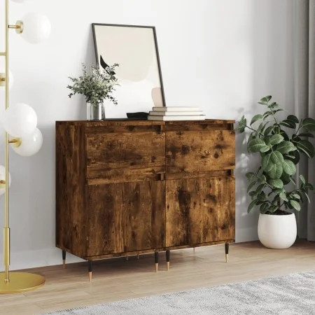 Sideboards 2 pcs engineered wood smoked oak 40x35x70 cm by vidaXL, Sideboards - Ref: Foro24-831143, Price: 70,72 €, Discount: %