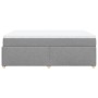 Cama box spring con colchón tela gris claro 140x200 cm