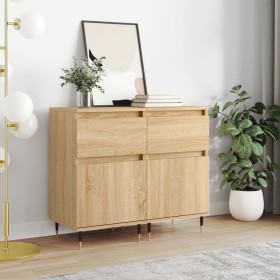 Sideboards 2 pcs engineered wood Sonoma oak 40x35x70 cm by vidaXL, Sideboards - Ref: Foro24-831139, Price: 64,41 €, Discount: %