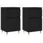 2 black engineered wood sideboards 40x35x70 cm by vidaXL, Sideboards - Ref: Foro24-831135, Price: 90,31 €, Discount: %