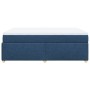 Cama box spring con colchón tela azul 140x200 cm