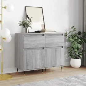 Sideboards 2 Stk. Sonomagraues Holzwerkstoff 40x35x70 cm von vidaXL, Sideboards - Ref: Foro24-831145, Preis: 66,04 €, Rabatt: %