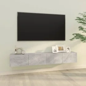 Wand-TV-Möbel 2 Stk. Sperrholz grau 100x30x30cm von vidaXL, TV-Möbel - Ref: Foro24-804548, Preis: 89,73 €, Rabatt: %