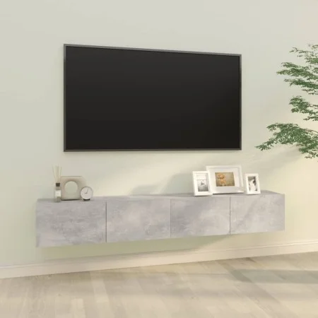 Wand-TV-Möbel 2 Stk. Sperrholz grau 100x30x30cm von vidaXL, TV-Möbel - Ref: Foro24-804548, Preis: 89,73 €, Rabatt: %