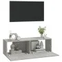 Wand-TV-Möbel 2 Stk. Sperrholz grau 100x30x30cm von vidaXL, TV-Möbel - Ref: Foro24-804548, Preis: 89,73 €, Rabatt: %
