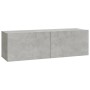 Wand-TV-Möbel 2 Stk. Sperrholz grau 100x30x30cm von vidaXL, TV-Möbel - Ref: Foro24-804548, Preis: 91,21 €, Rabatt: %