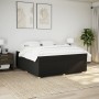 Cama box spring con colchón tela negro 180x200 cm