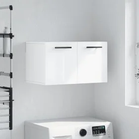 Glossy white plywood wall cabinet 60x36.5x35 cm by vidaXL, Lockers and storage cabinets - Ref: Foro24-830046, Price: 45,08 €,...