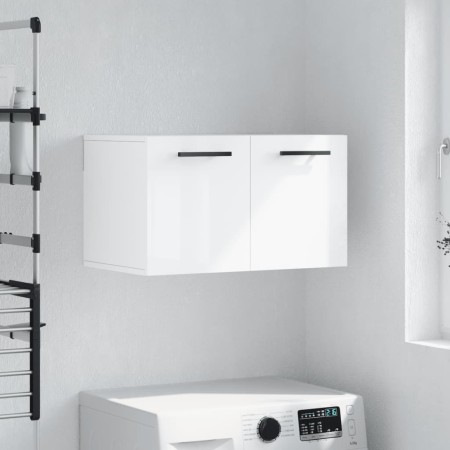 Glossy white plywood wall cabinet 60x36.5x35 cm by vidaXL, Lockers and storage cabinets - Ref: Foro24-830046, Price: 46,92 €,...